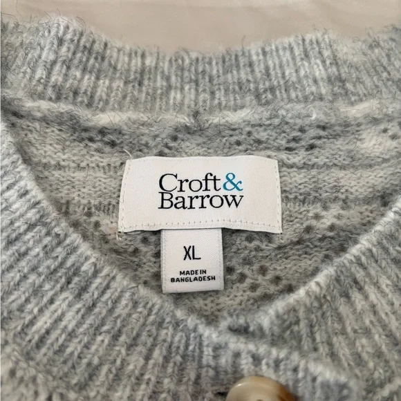 Grey button up sweater 
Women’s size XL - Picture 10 of 14